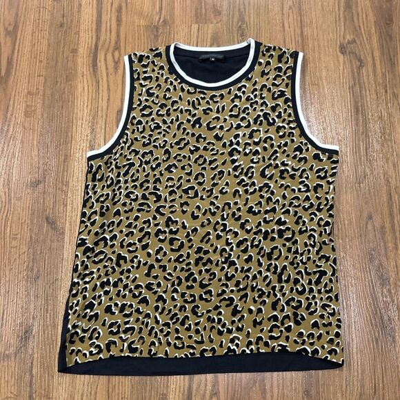 Barbara Bui Sleeveless Top Womens Medium Silk Animal Print Shirt - Picture 1 of 5
